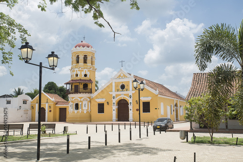 Santa Cruz de Mompox, Bolívar / Colombia - March 19, 2017. Beautiful church of Santa Bárbara photo