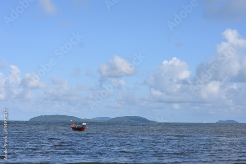 Small boat landing on the Gulf of Thailand