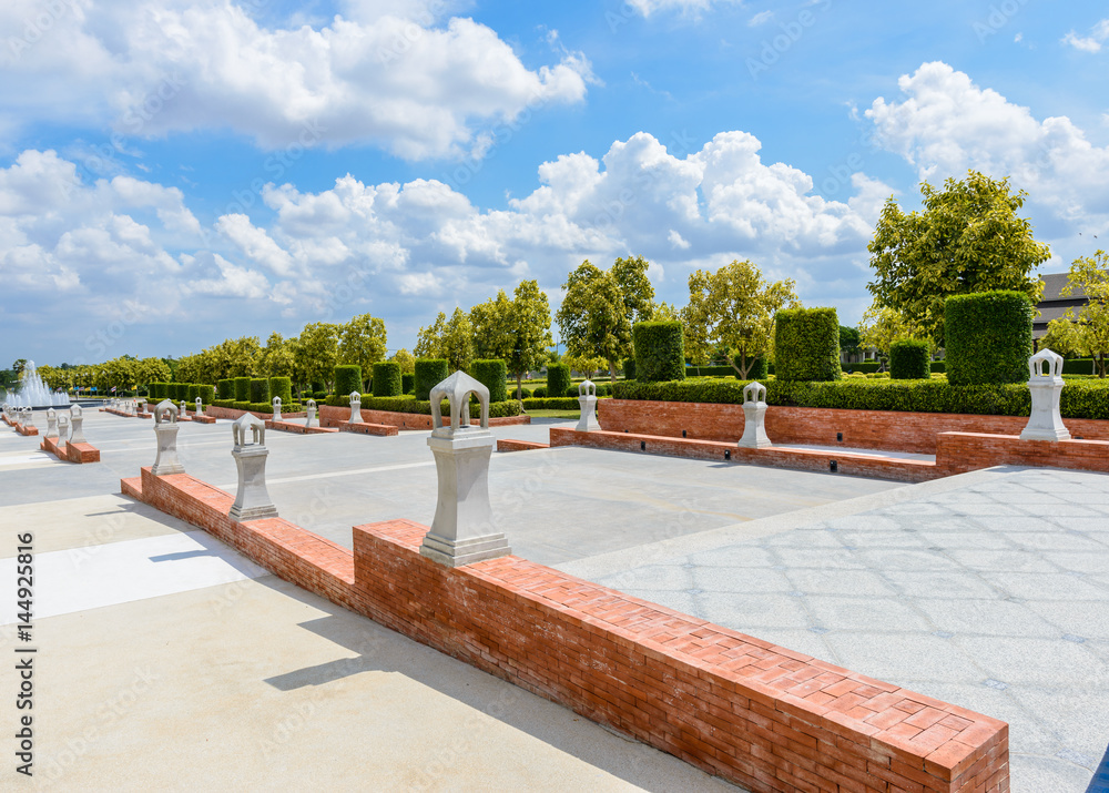 Fototapeta premium Gardening and walking arrangements