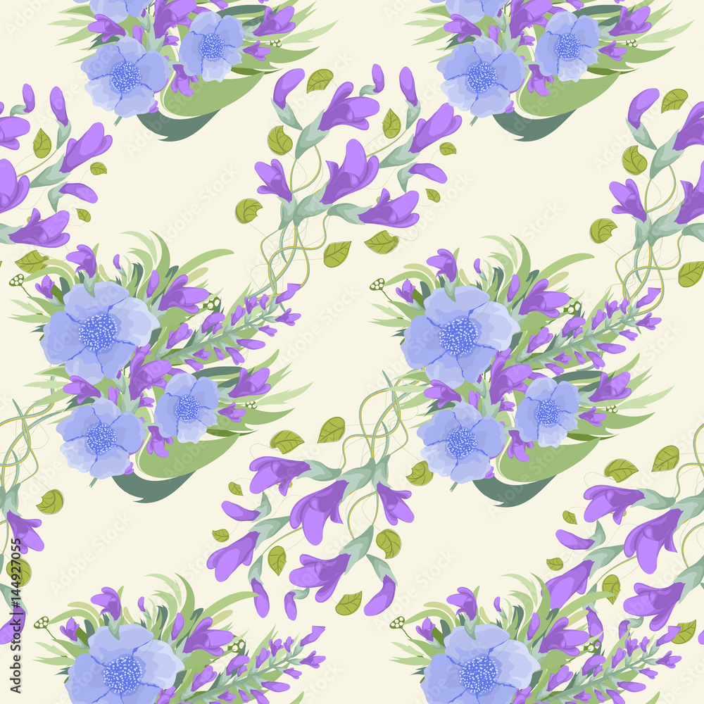 Seamless floral background for easy making seamless pattern Seamless floral background for easy making seamless pattern
