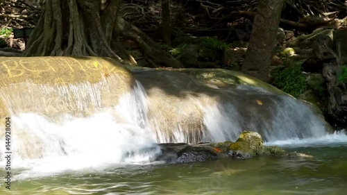 Landscape video, Chet Sao Noi Waterfall National Parkl in rainforest at Saraburi province, Thailand