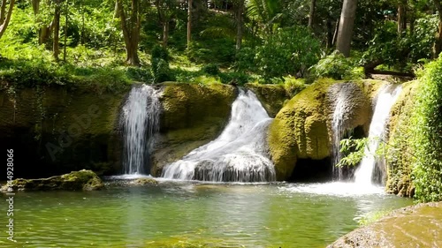 Landscape video, Chet Sao Noi Waterfall National Parkl in rainforest at Saraburi province, Thailand