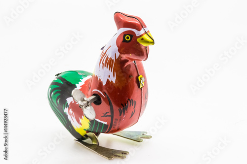 antique tin toy chicken