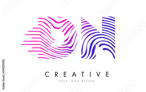 Wallpaper Mural DN D N Zebra Lines Letter Logo Design with Magenta Colors Torontodigital.ca