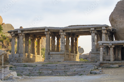 architecture ancient the city of Hampi in India
