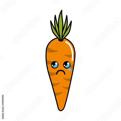 kawaii cute cry carrot vegetable