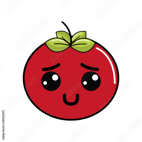 kawaii nice shy tomato vegetable