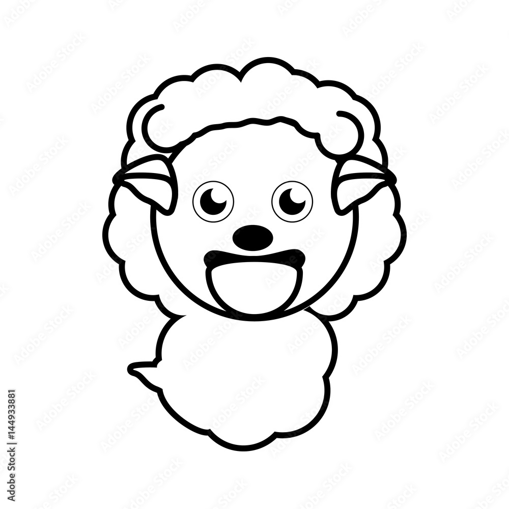 sheep animal toy outline vector illustration eps 10 sheep animal toy outline vector illustration eps 10