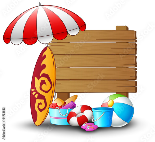 Summer wooden sign