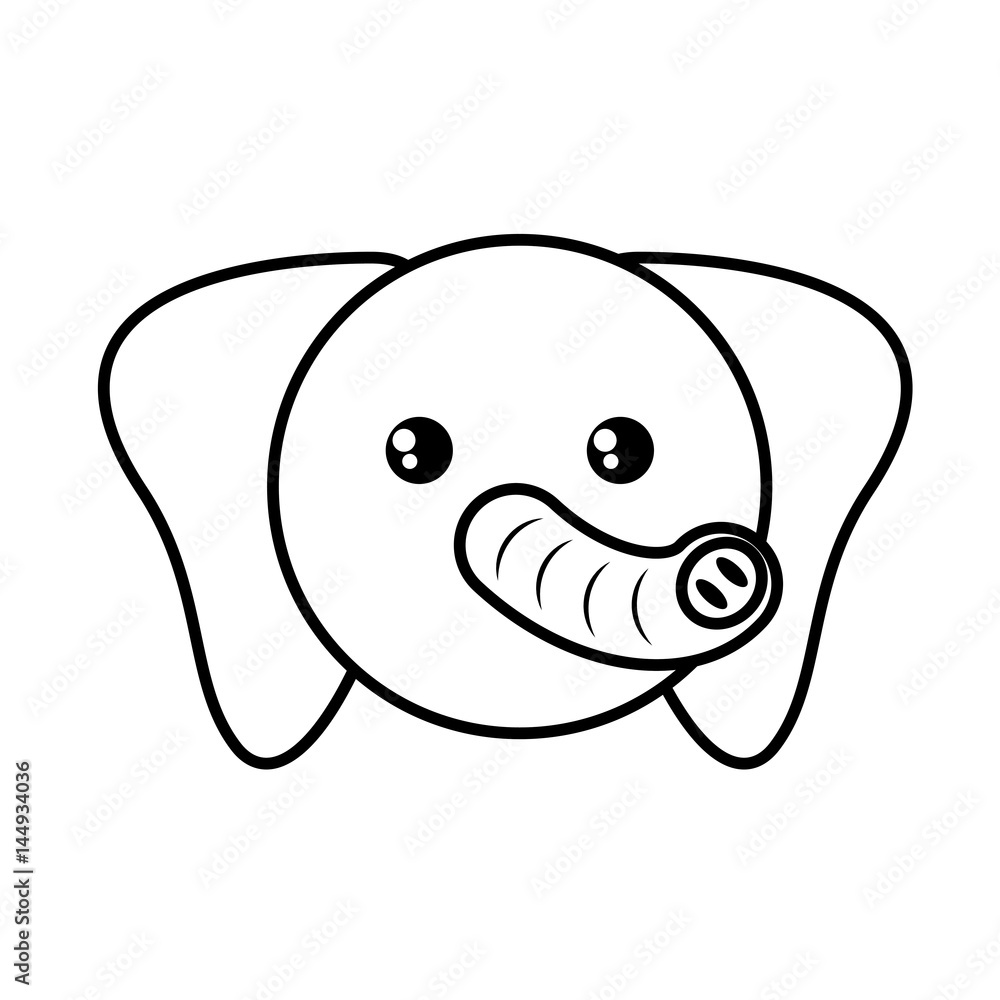 face elephant animal outline vector illustration eps 10 face elephant animal outline vector illustration eps 10