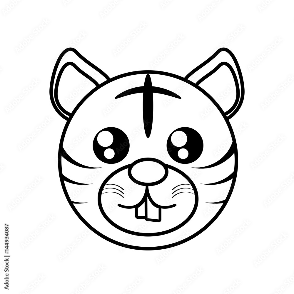 tiger face animal outline vector illustration eps 10 tiger face animal outline vector illustration eps 10