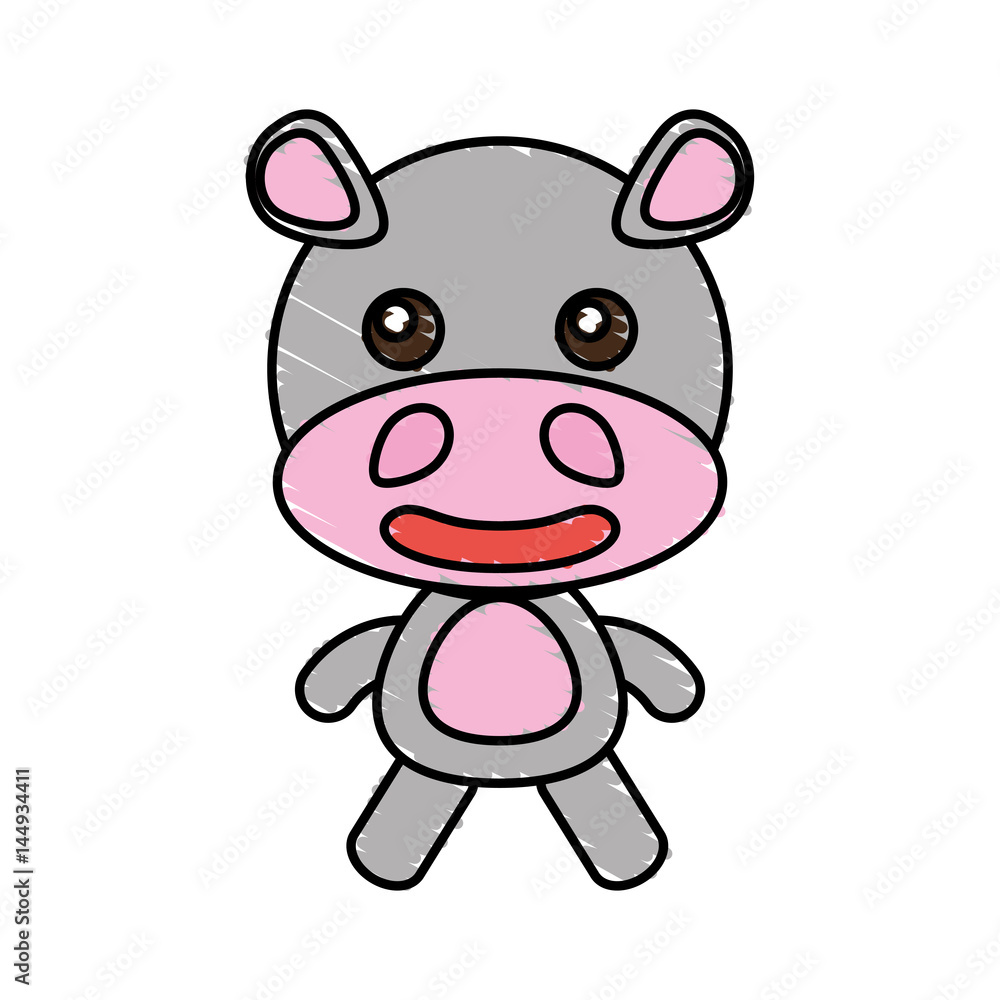 drawing hippo animal character vector illustration eps 10 drawing hippo animal character vector illustration eps 10