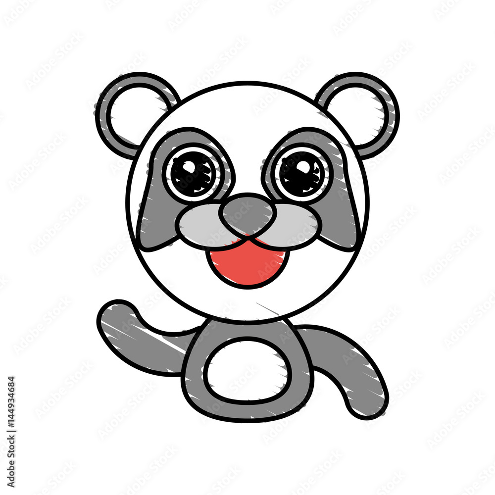 Obraz premium draw panda animal comic vector illustration eps 10