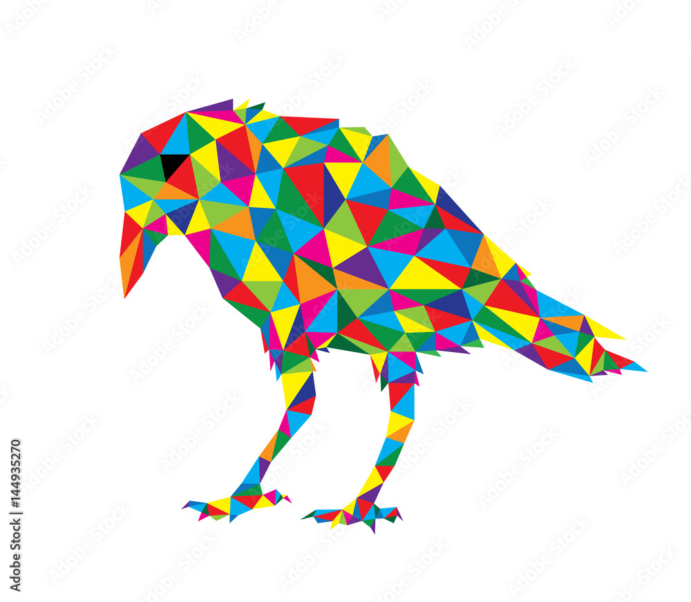 Obraz premium Crow Bird Animal, art vector Silhouettes design
