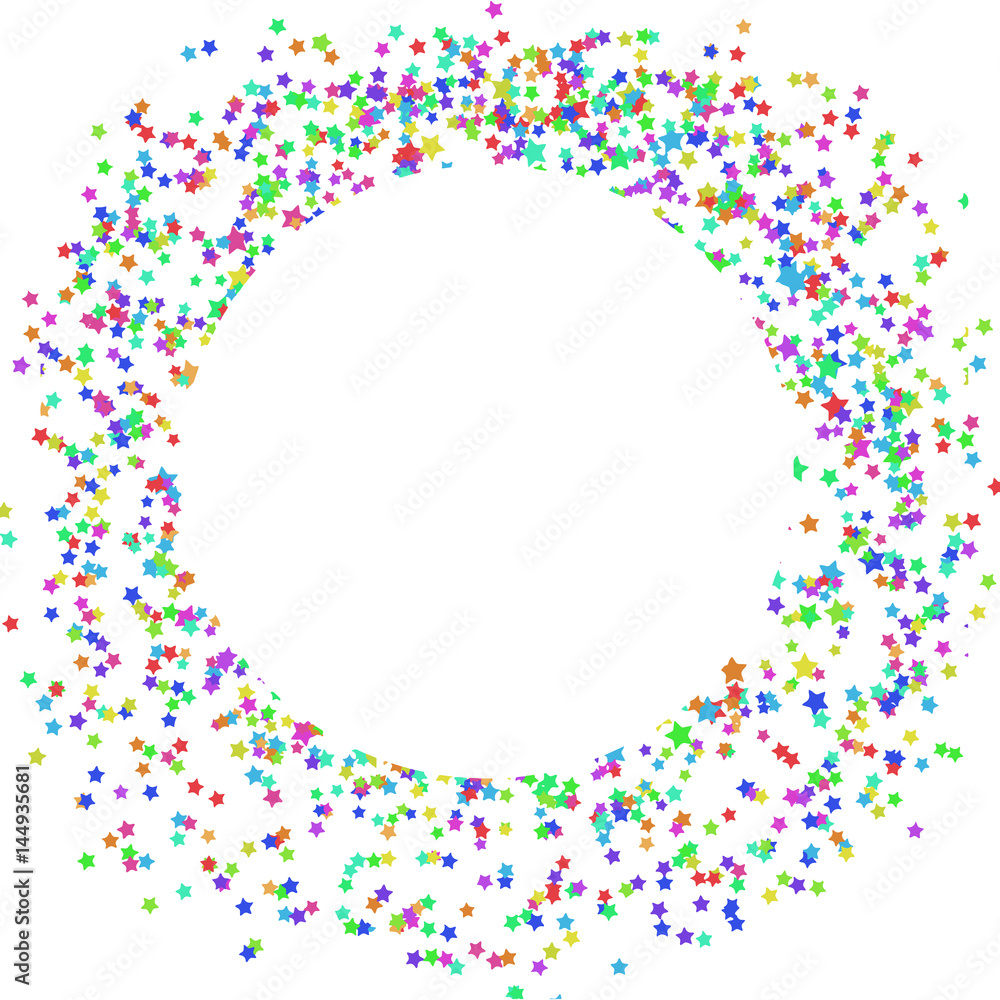 Stars circle banner confetti on white vector eps 10 Stars circle banner confetti on white vector eps 10