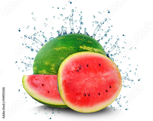 Watermelon splash isolated