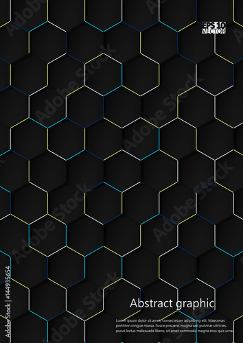 Graphic illustration with geometric pattern. Eps10 Vector illustration.