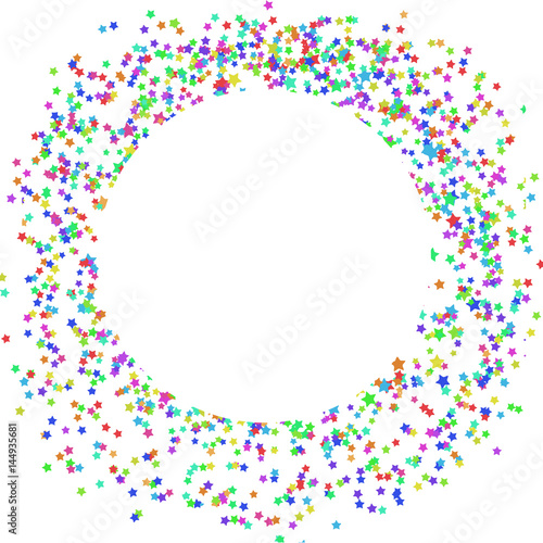 Stars circle banner confetti on white  vector eps 10