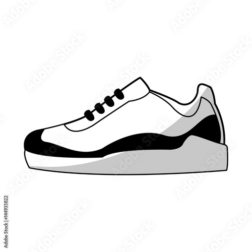 sport shoe icon over white background. vector illustration