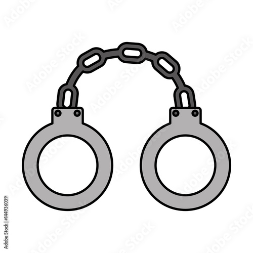 handcuffs justice isolated icon vector illustration design
