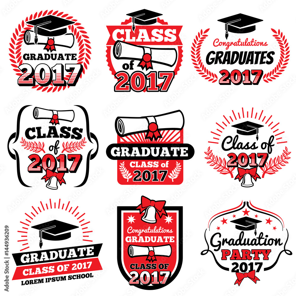 High school and college graduation, off to school vector ...