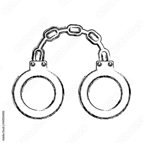 handcuffs justice isolated icon vector illustration design