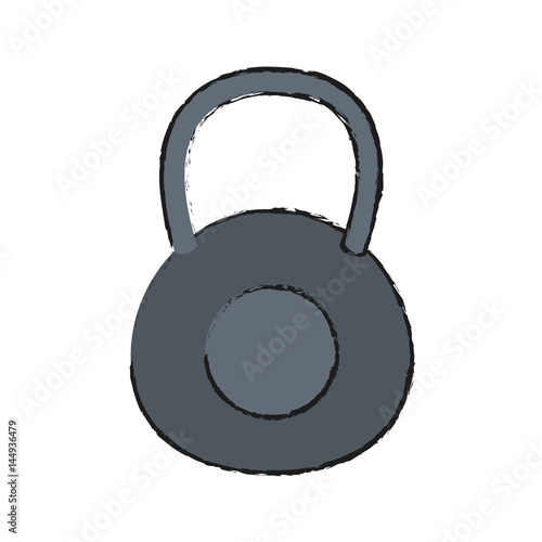 dumbbell icon over white background. vector illustration