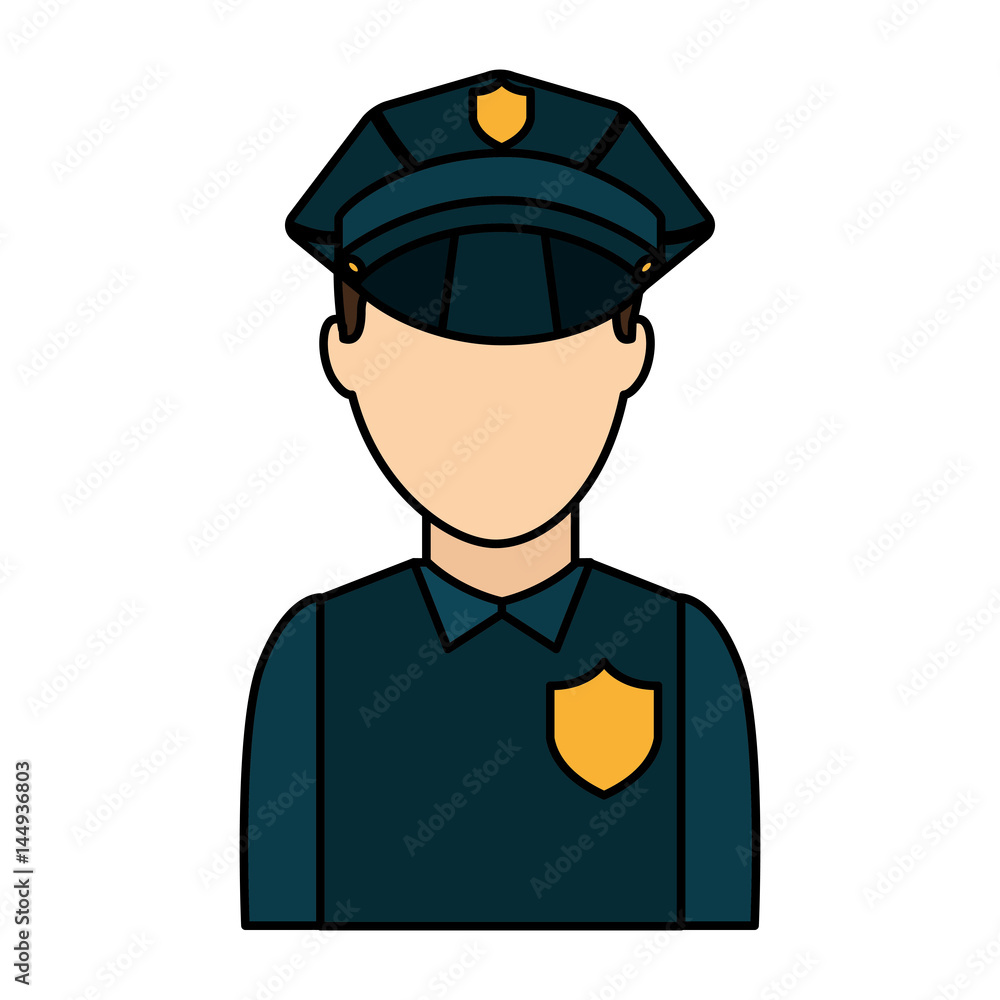 police officer avatar icon vector illustration design