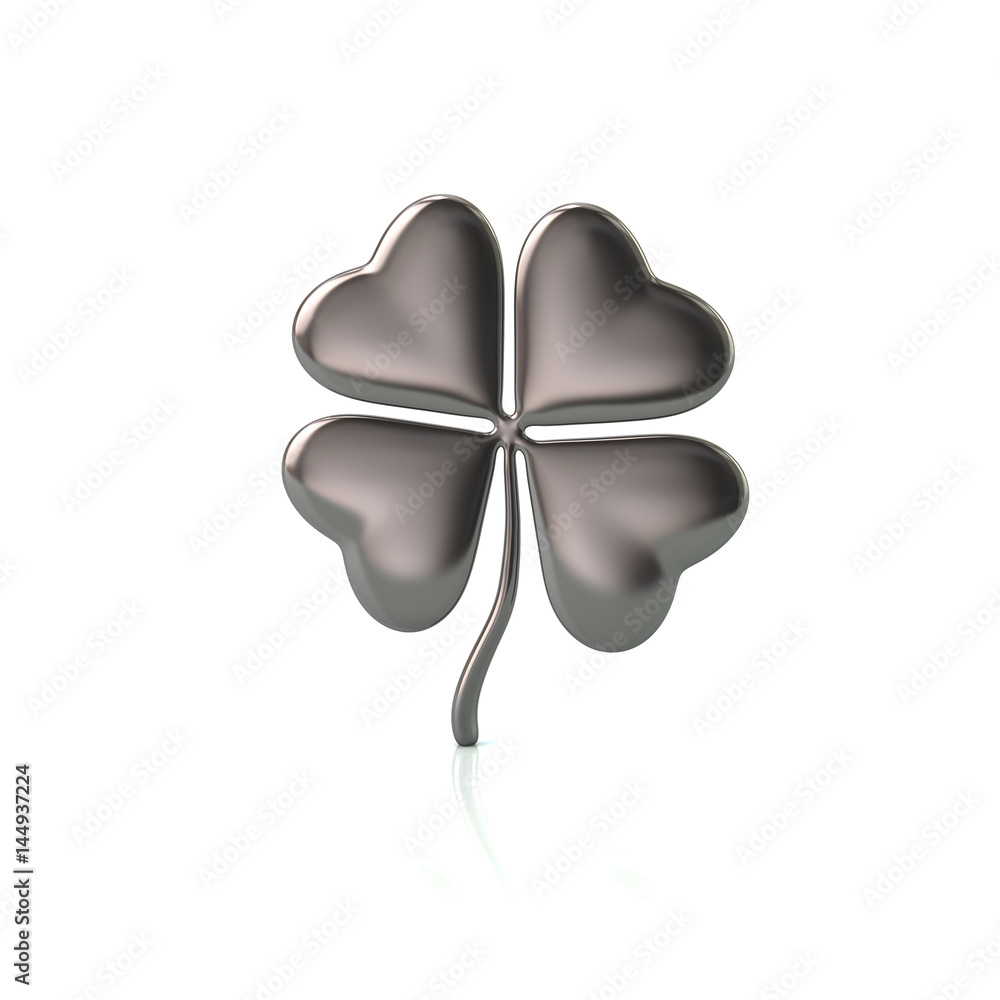 Silver four leaf clover Silver four leaf clover