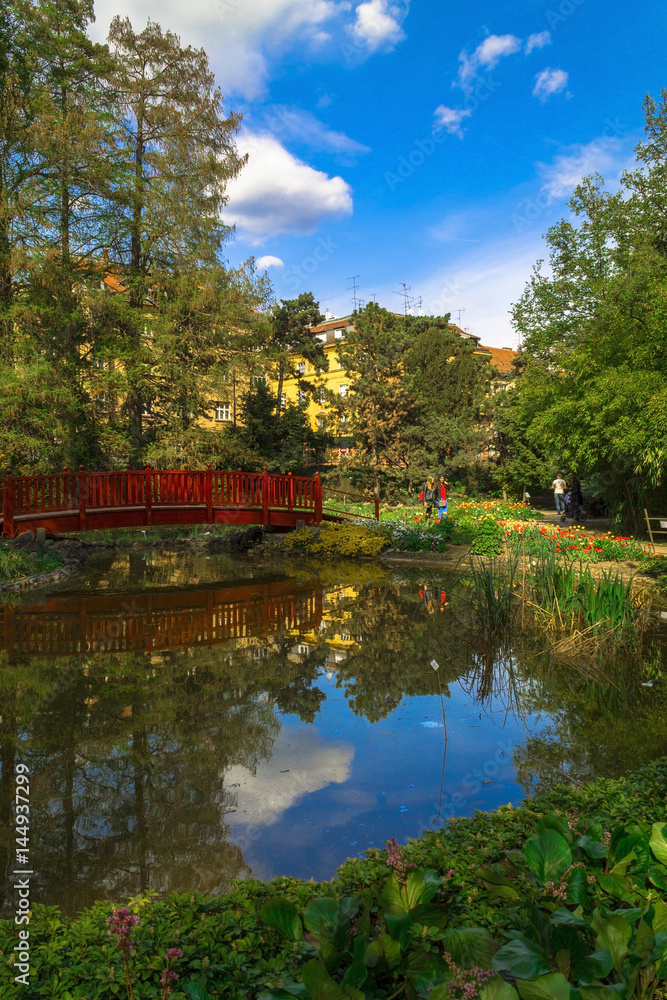 Oasis in botanical garden in Zagreb,Croatia