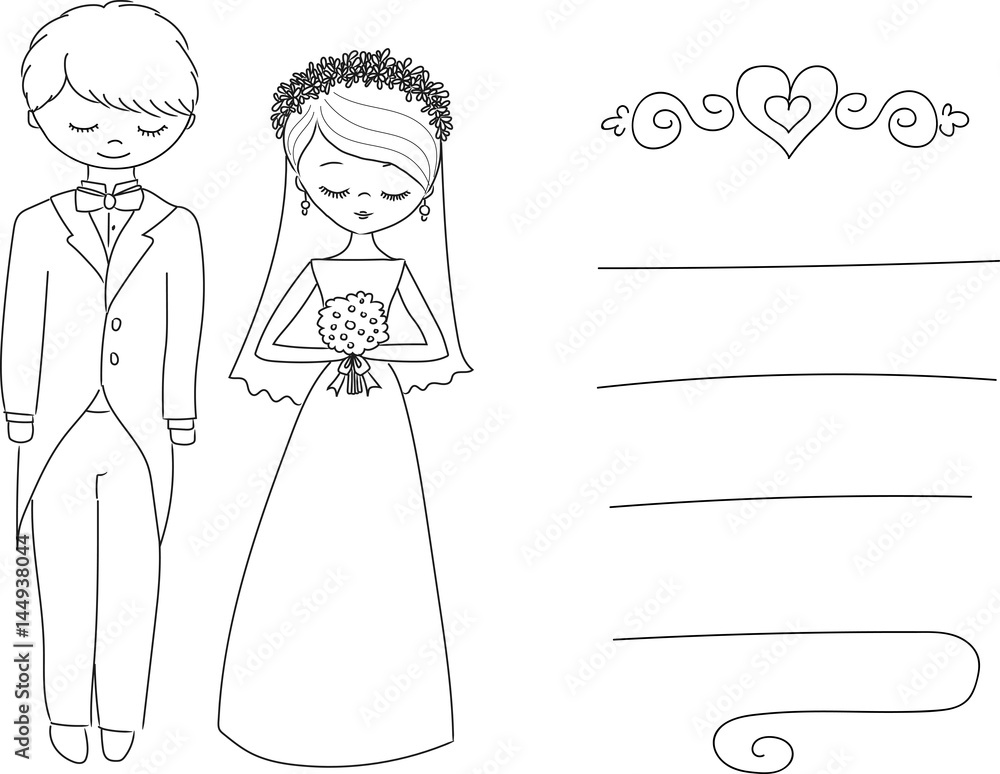 wedding card groom and bride wedding card groom and bride