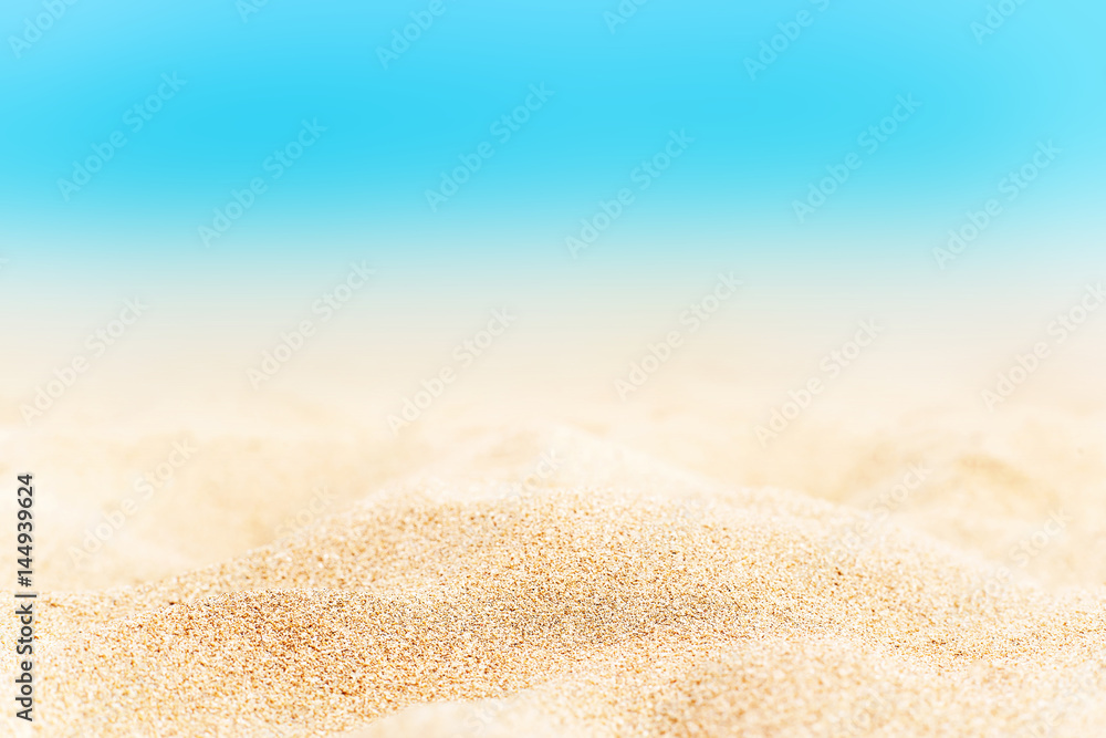 Summer tropical background with sand, sea and sky. Summertime card.. Summer tropical background with sand, sea and sky. Summertime card..