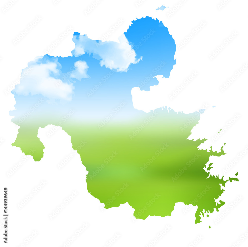 Obraz premium 大分 地図 風景 アイコン 