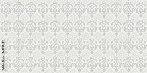 Interior design. Vector damask seamless pattern. Grey color