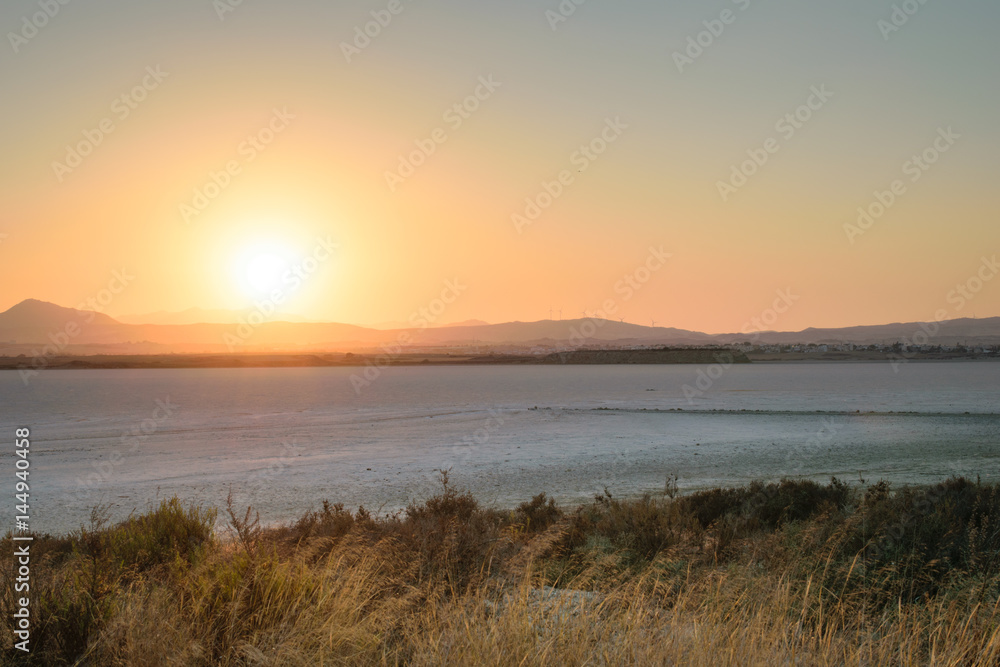 Dried salt lake in Larnaca, Cyprus Dried salt lake in Larnaca, Cyprus