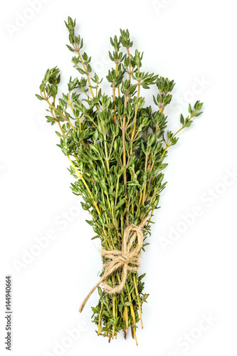 Bunch of Thyme Isolated on White