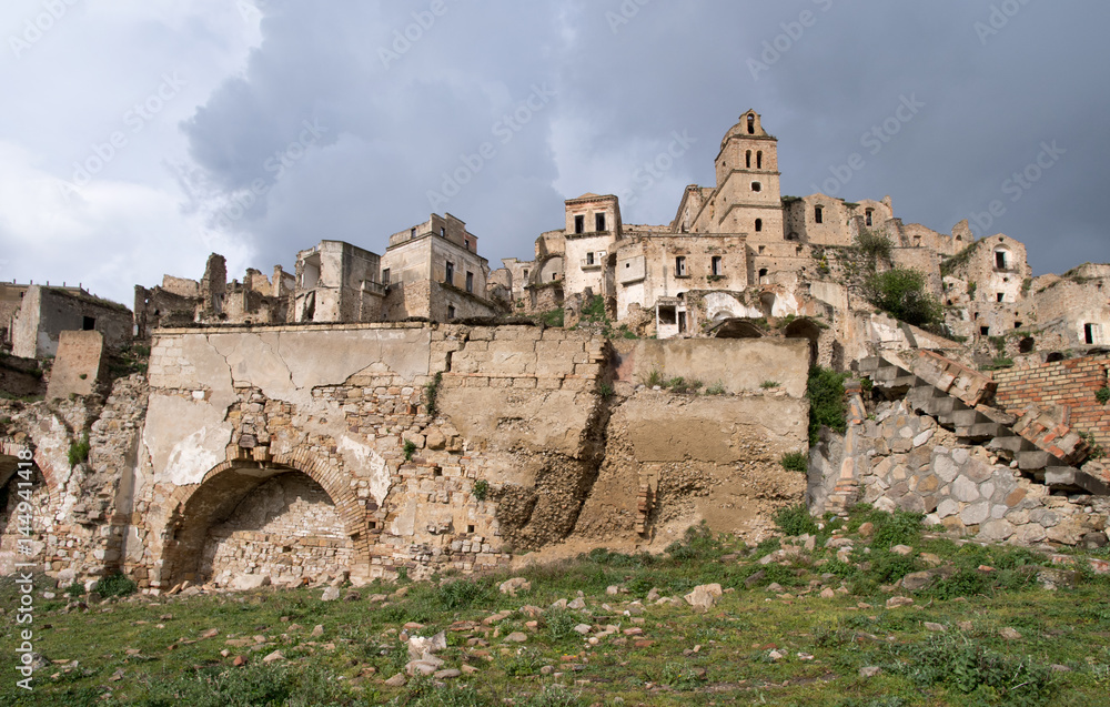 Ruins of Craco, Basilicata region, Italy