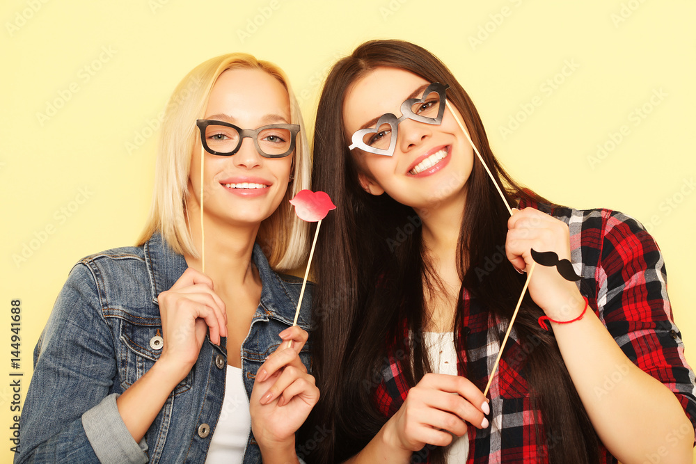 life style and people concept: stylish girls ready for party life style and people concept: stylish girls ready for party