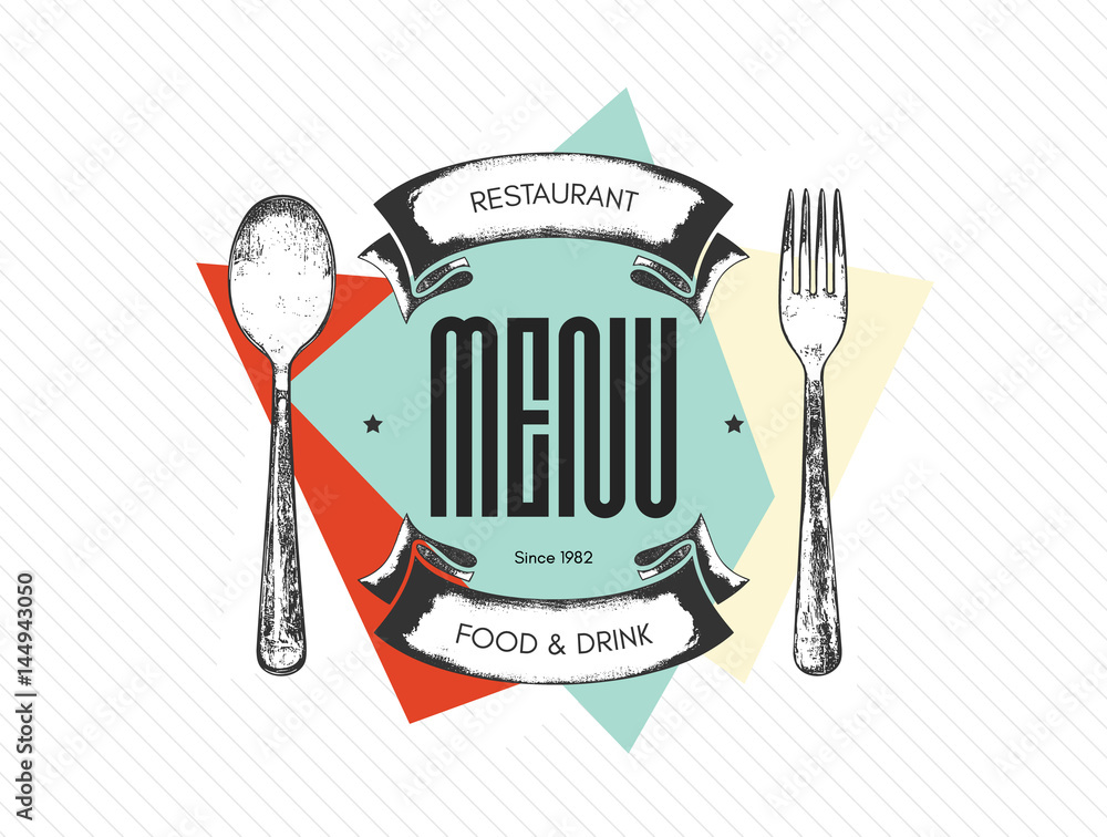 Restaurant menu design. Vector menu brochure template for cafe, coffee ...