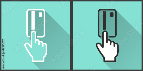 Credit card - vector icon.