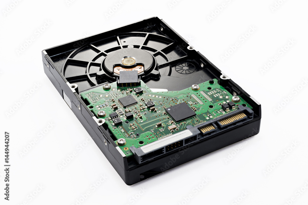 harddisk drive(HDD) isolated on white background, shallow depth of field, selective focus (detailed close-up shot) harddisk drive(HDD) isolated on white background, shallow depth of field, selective focus (detailed close-up shot)