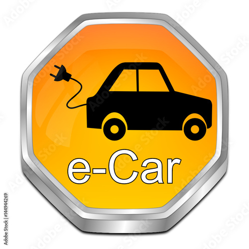 e-Car Button - 3D illustration