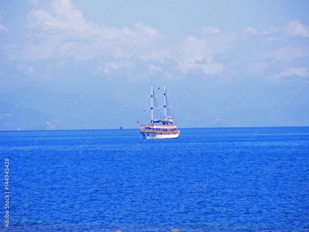 sailing ship on the sea