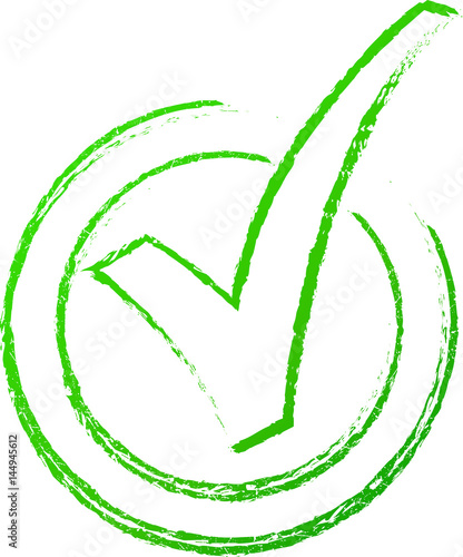 green check mark stamp