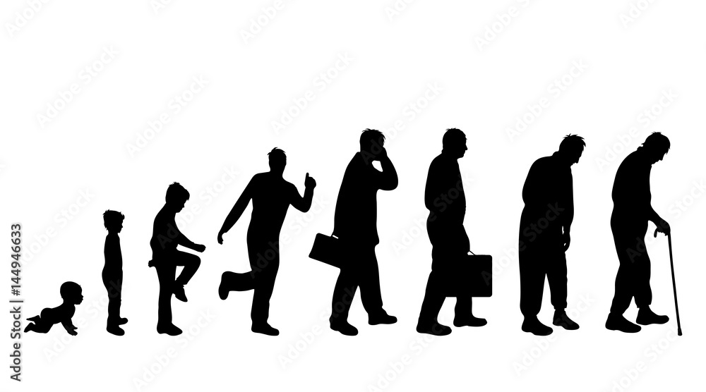 Vector illustration of generation of man.