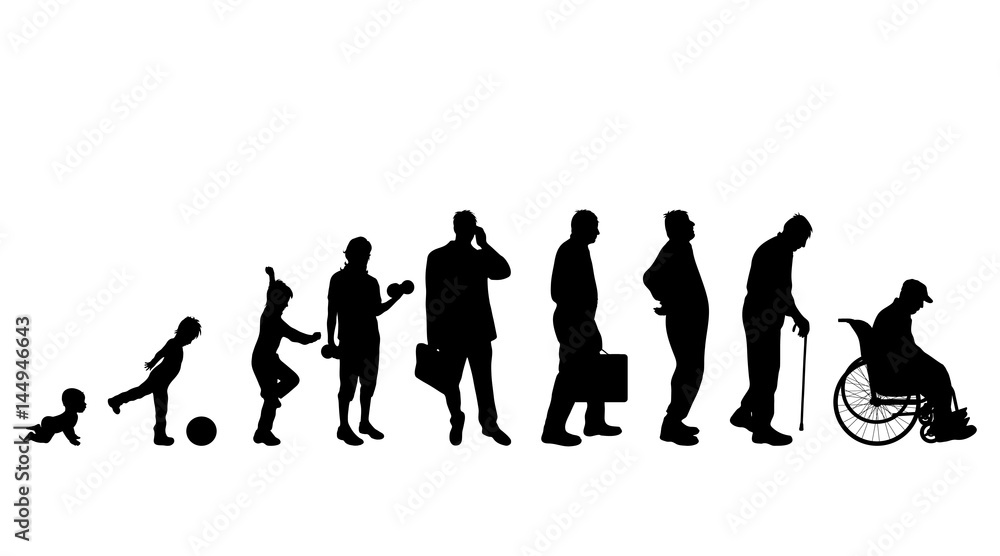 Vector illustration of generation of man.