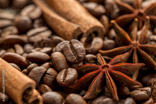 coffee beans, and star anise