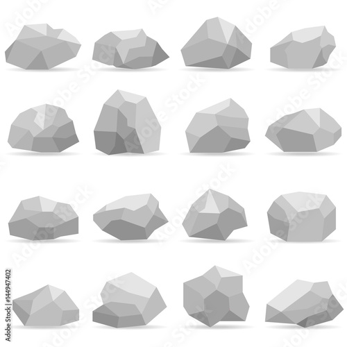 Stones, a set of gray stones