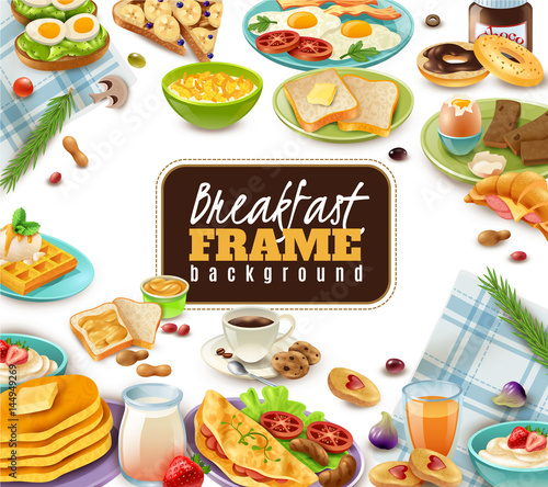 Breakfast Frame Background