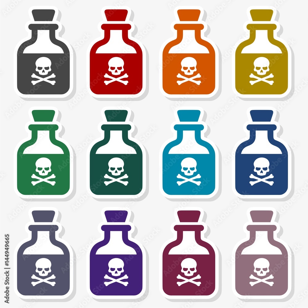 Poison flask icon - Illustration Poison flask icon - Illustration